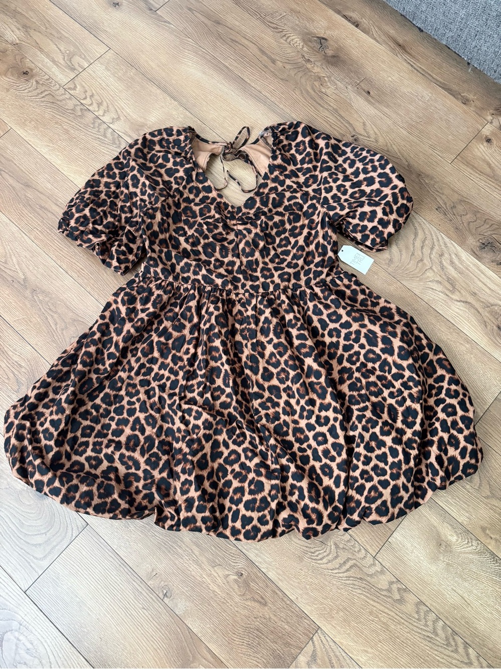 Time and Tru Leopard Print Mini Dress - Brown & Black